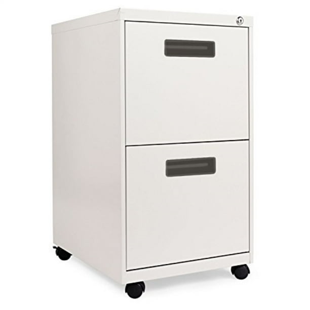 14 7//8w X 19-1//8d X 27-3//4h Light Gray Alera PAFFLG Two-Drawer Metal Pedestal File
